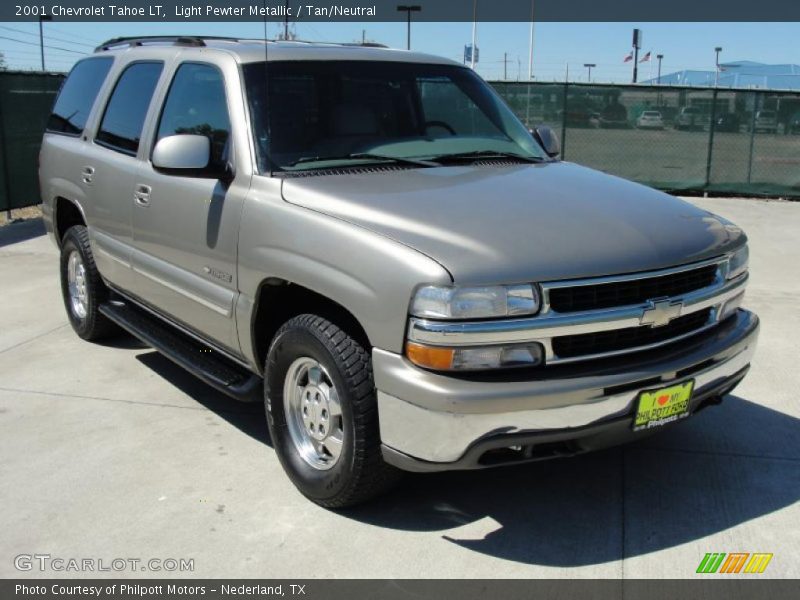Light Pewter Metallic / Tan/Neutral 2001 Chevrolet Tahoe LT