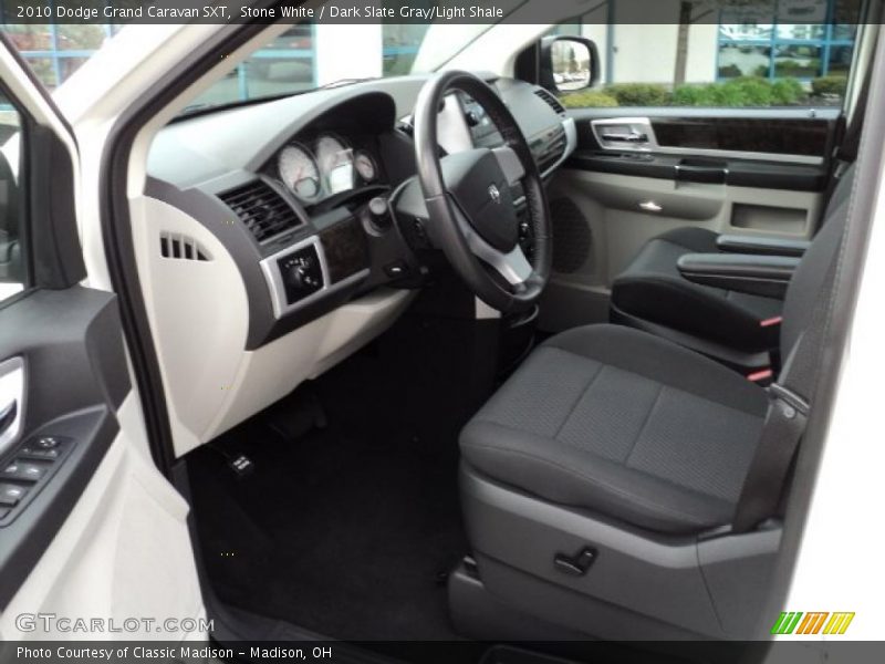 Stone White / Dark Slate Gray/Light Shale 2010 Dodge Grand Caravan SXT