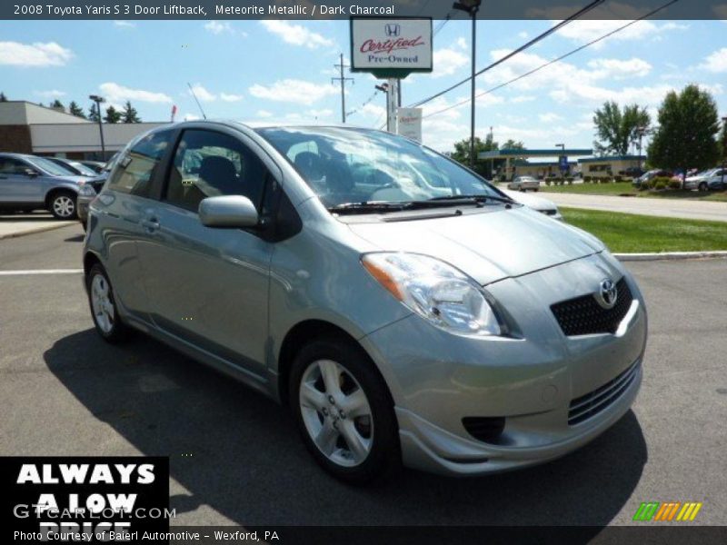 Meteorite Metallic / Dark Charcoal 2008 Toyota Yaris S 3 Door Liftback