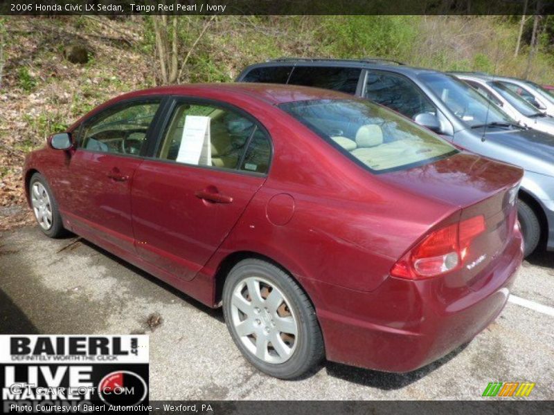 Tango Red Pearl / Ivory 2006 Honda Civic LX Sedan