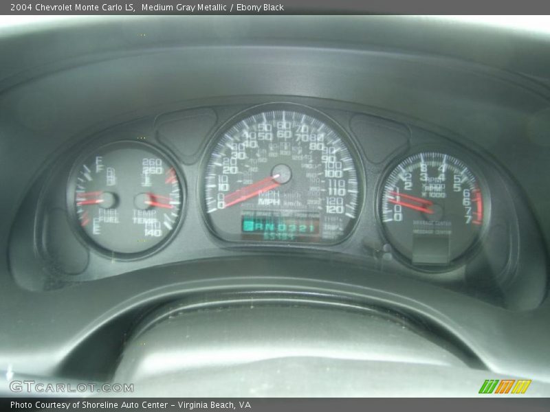 Medium Gray Metallic / Ebony Black 2004 Chevrolet Monte Carlo LS