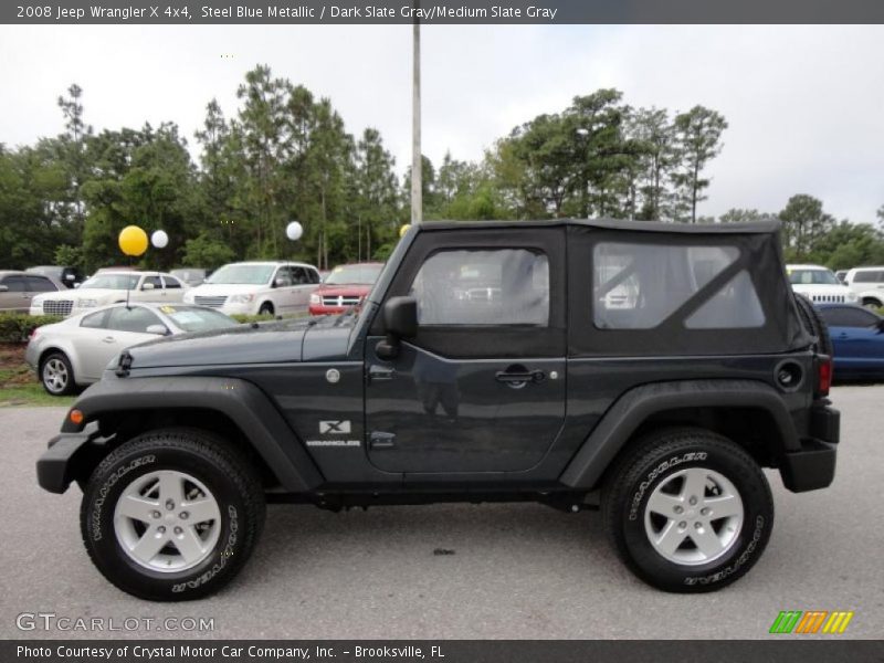 Steel Blue Metallic / Dark Slate Gray/Medium Slate Gray 2008 Jeep Wrangler X 4x4