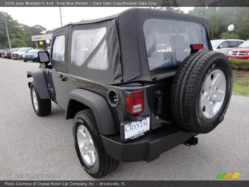 Steel Blue Metallic / Dark Slate Gray/Medium Slate Gray 2008 Jeep Wrangler X 4x4