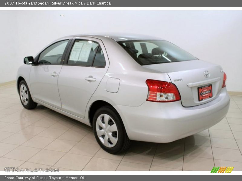 Silver Streak Mica / Dark Charcoal 2007 Toyota Yaris Sedan