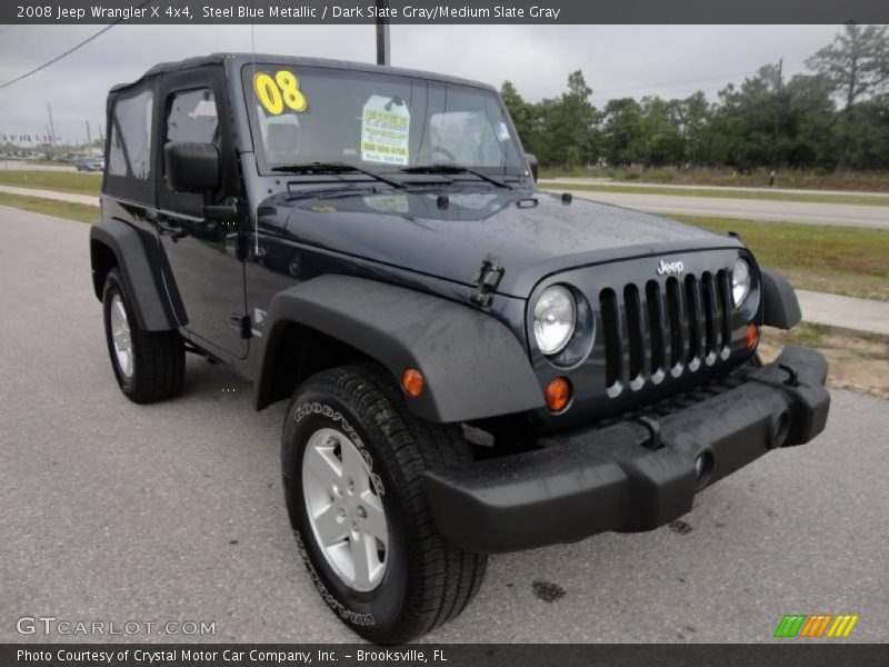 Steel Blue Metallic / Dark Slate Gray/Medium Slate Gray 2008 Jeep Wrangler X 4x4