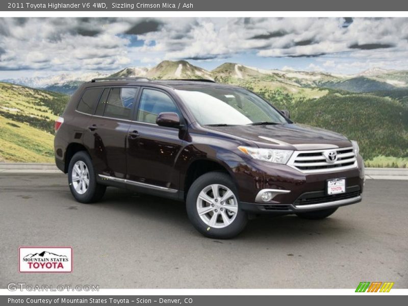 Sizzling Crimson Mica / Ash 2011 Toyota Highlander V6 4WD