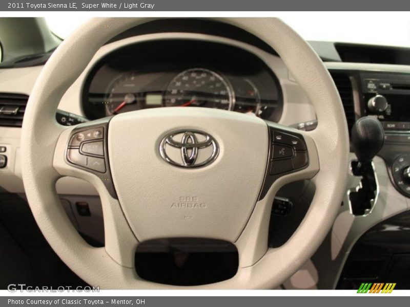 Super White / Light Gray 2011 Toyota Sienna LE