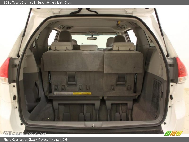 Super White / Light Gray 2011 Toyota Sienna LE