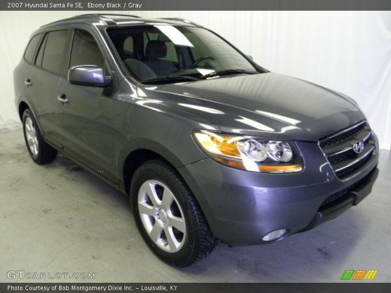 Ebony Black / Gray 2007 Hyundai Santa Fe SE