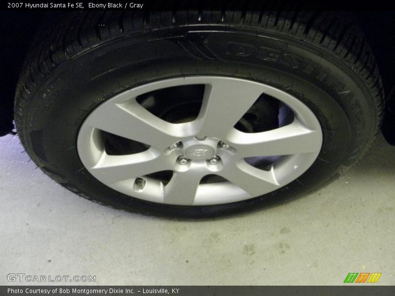 Ebony Black / Gray 2007 Hyundai Santa Fe SE