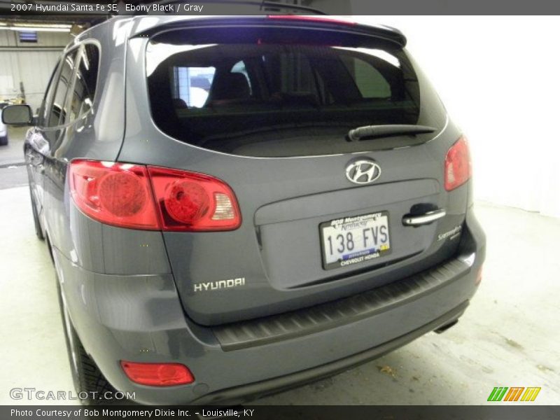 Ebony Black / Gray 2007 Hyundai Santa Fe SE