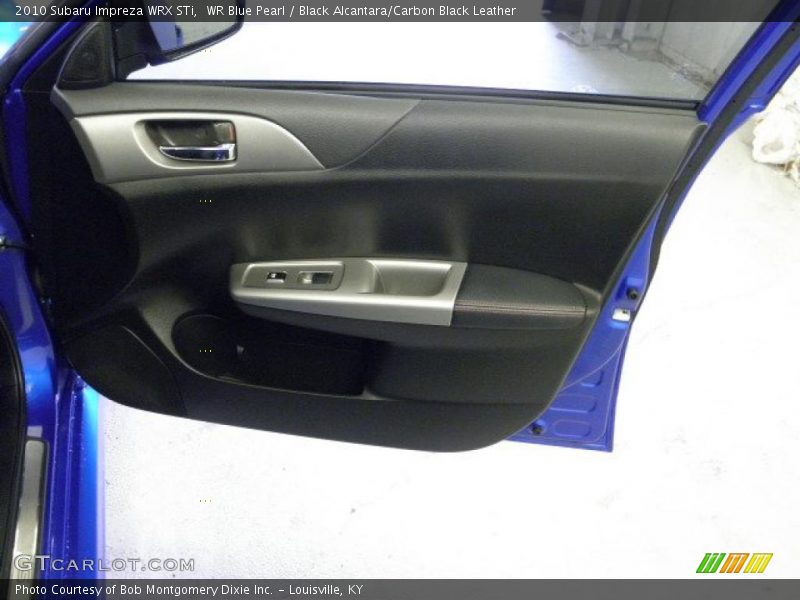 WR Blue Pearl / Black Alcantara/Carbon Black Leather 2010 Subaru Impreza WRX STi