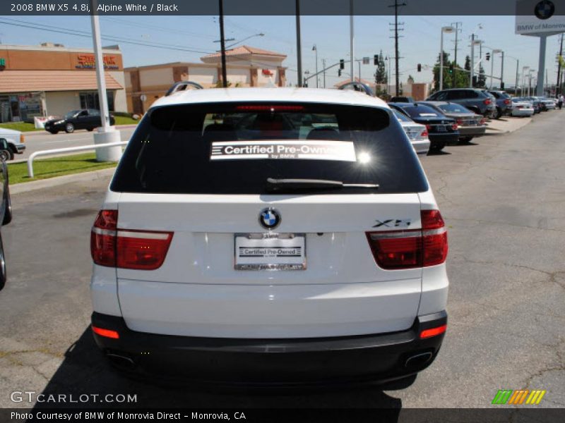 Alpine White / Black 2008 BMW X5 4.8i