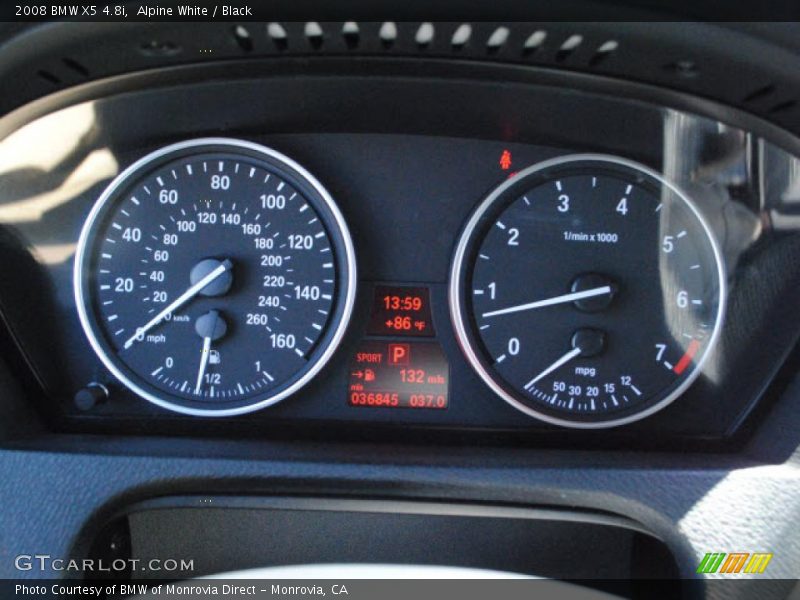 Alpine White / Black 2008 BMW X5 4.8i