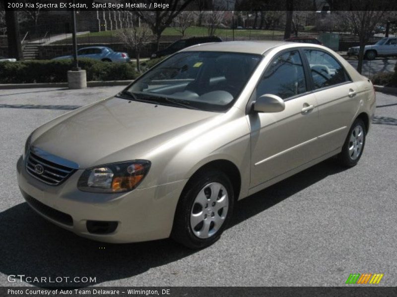 Sand Beige Metallic / Beige 2009 Kia Spectra EX Sedan