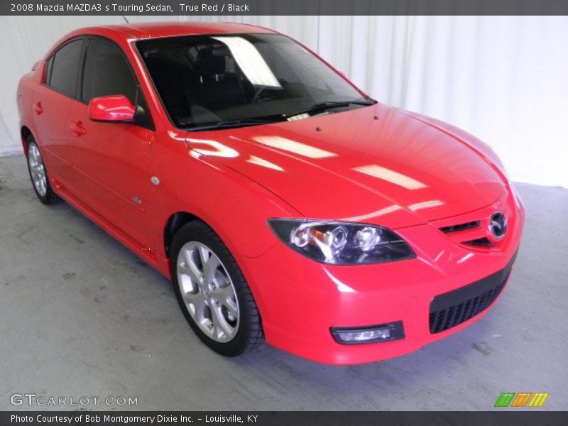 True Red / Black 2008 Mazda MAZDA3 s Touring Sedan