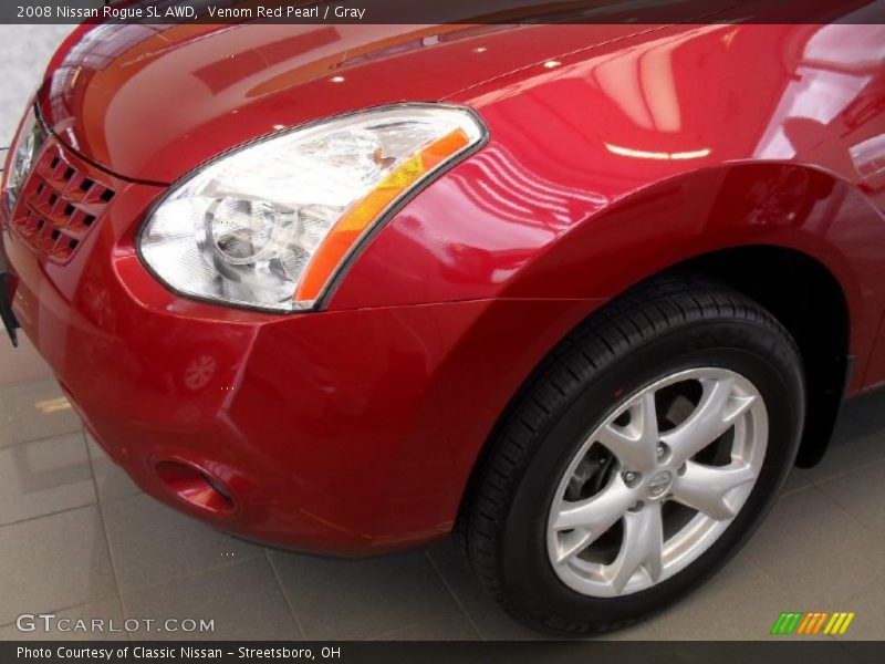 Venom Red Pearl / Gray 2008 Nissan Rogue SL AWD