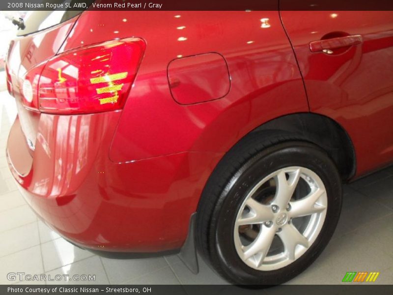 Venom Red Pearl / Gray 2008 Nissan Rogue SL AWD
