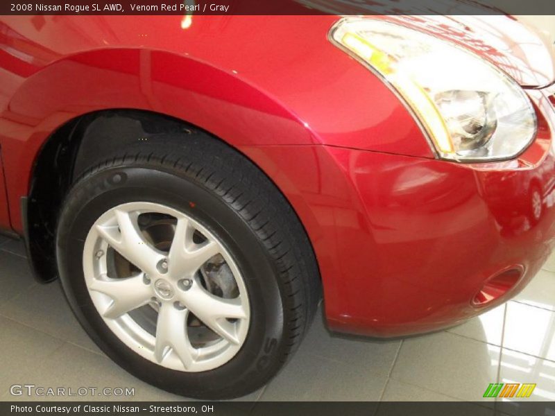Venom Red Pearl / Gray 2008 Nissan Rogue SL AWD