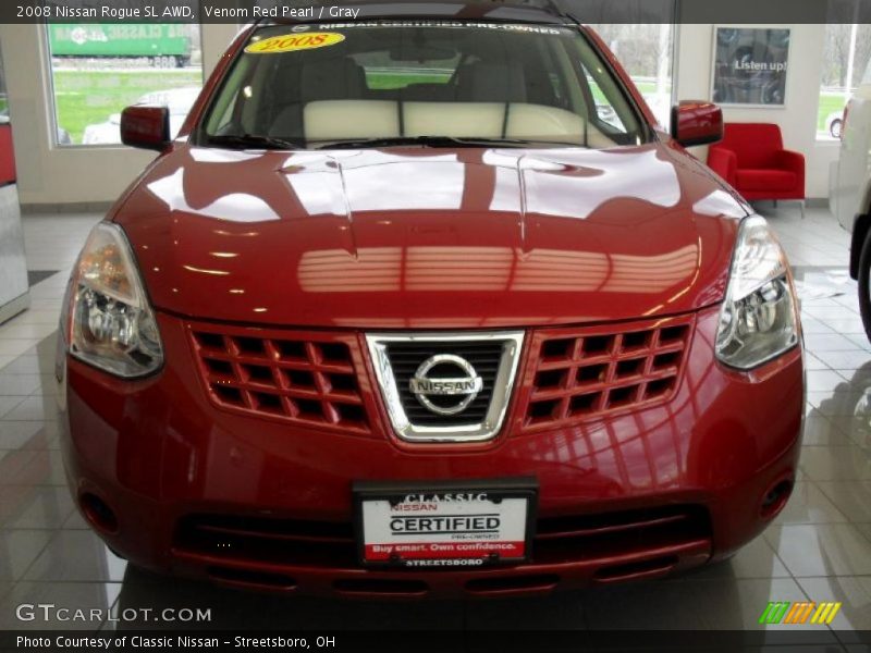 Venom Red Pearl / Gray 2008 Nissan Rogue SL AWD