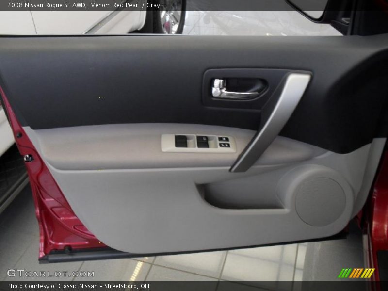 Venom Red Pearl / Gray 2008 Nissan Rogue SL AWD