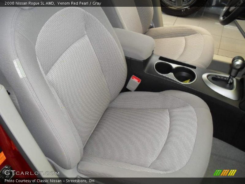 Venom Red Pearl / Gray 2008 Nissan Rogue SL AWD