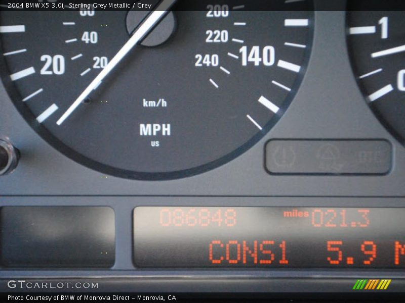 Sterling Grey Metallic / Grey 2004 BMW X5 3.0i