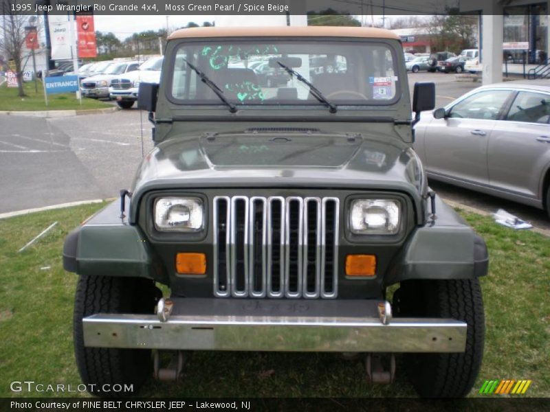 Moss Green Pearl / Spice Beige 1995 Jeep Wrangler Rio Grande 4x4