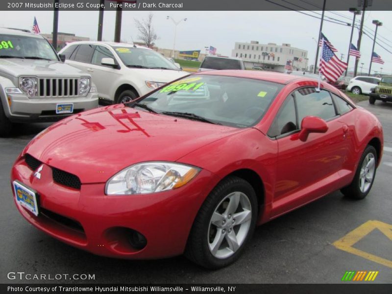 Pure Red / Dark Charcoal 2007 Mitsubishi Eclipse GS Coupe