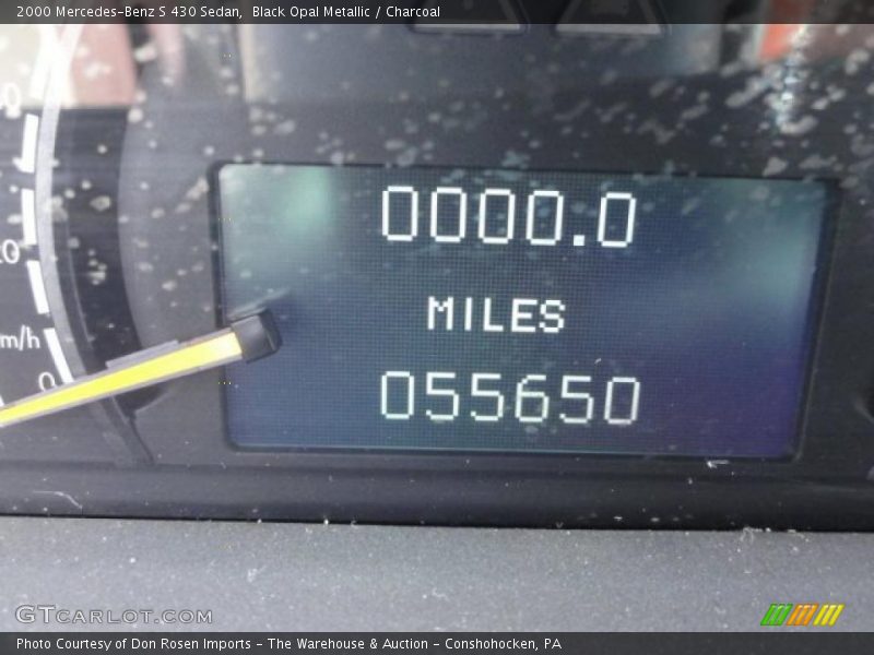 Black Opal Metallic / Charcoal 2000 Mercedes-Benz S 430 Sedan