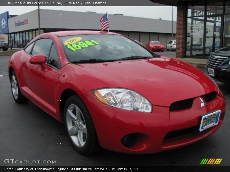 Pure Red / Dark Charcoal 2007 Mitsubishi Eclipse GS Coupe