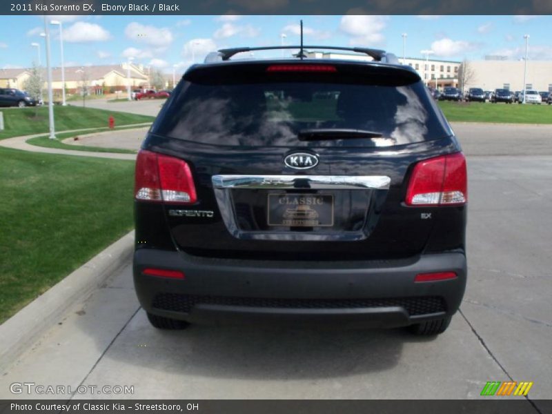 Ebony Black / Black 2011 Kia Sorento EX