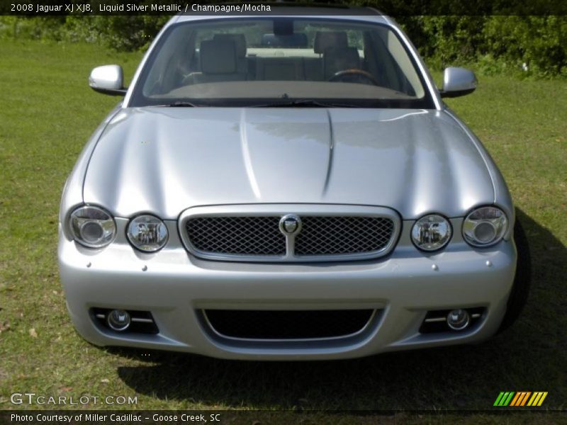 Liquid Silver Metallic / Champagne/Mocha 2008 Jaguar XJ XJ8
