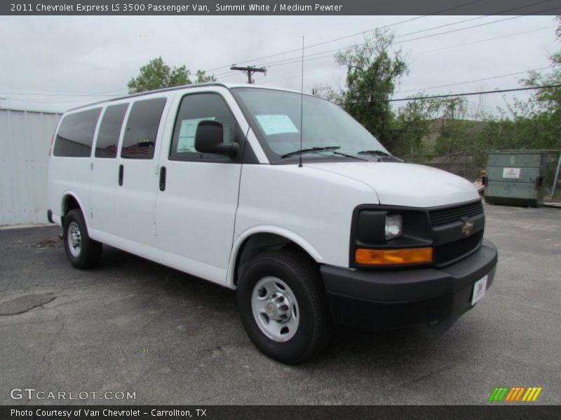 Summit White / Medium Pewter 2011 Chevrolet Express LS 3500 Passenger Van