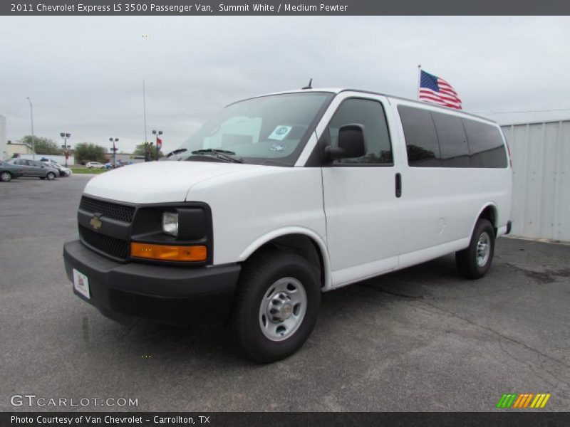 Front 3/4 View of 2011 Express LS 3500 Passenger Van