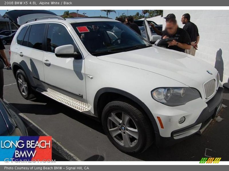Alpine White / Black 2008 BMW X5 4.8i