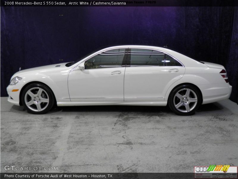 Arctic White / Cashmere/Savanna 2008 Mercedes-Benz S 550 Sedan