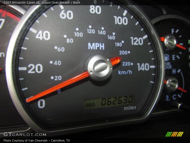 Liquid Silver Metallic / Black 2007 Mitsubishi Galant SE