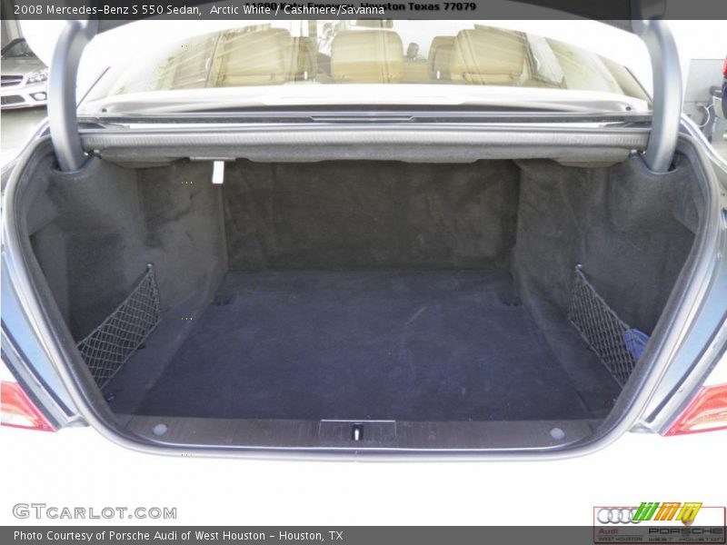 Arctic White / Cashmere/Savanna 2008 Mercedes-Benz S 550 Sedan