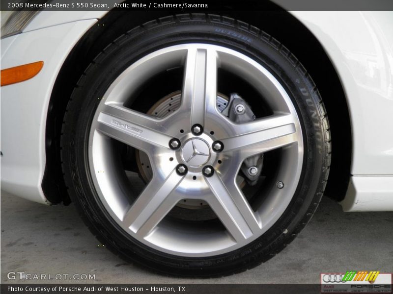 Arctic White / Cashmere/Savanna 2008 Mercedes-Benz S 550 Sedan