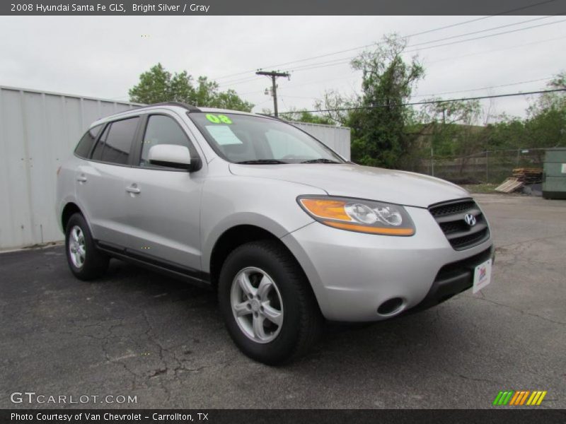 Bright Silver / Gray 2008 Hyundai Santa Fe GLS