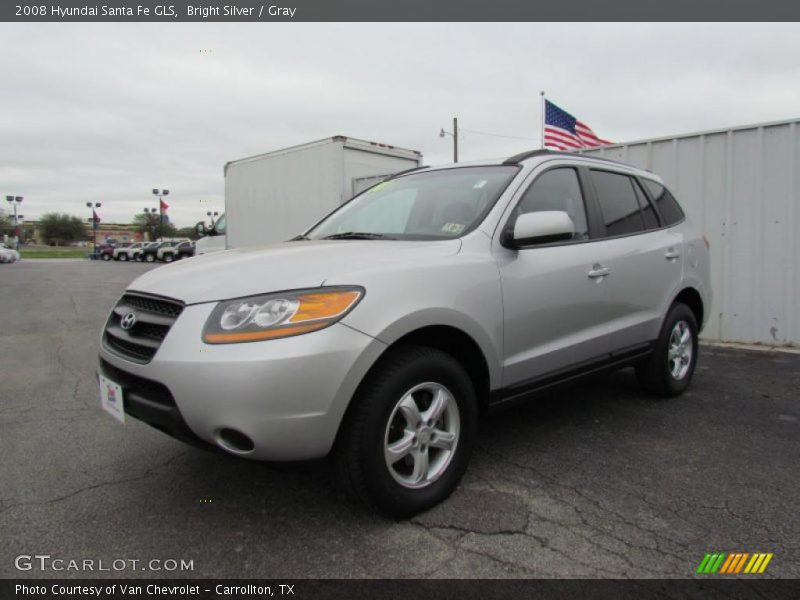 Bright Silver / Gray 2008 Hyundai Santa Fe GLS