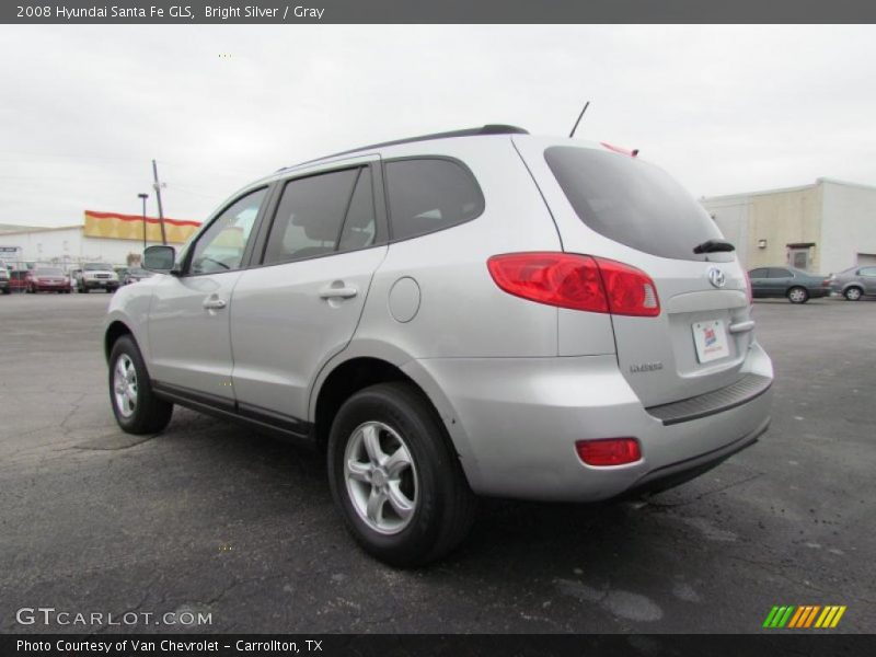 Bright Silver / Gray 2008 Hyundai Santa Fe GLS
