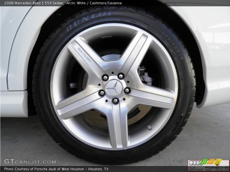 Arctic White / Cashmere/Savanna 2008 Mercedes-Benz S 550 Sedan