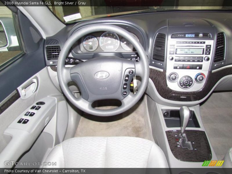 Bright Silver / Gray 2008 Hyundai Santa Fe GLS