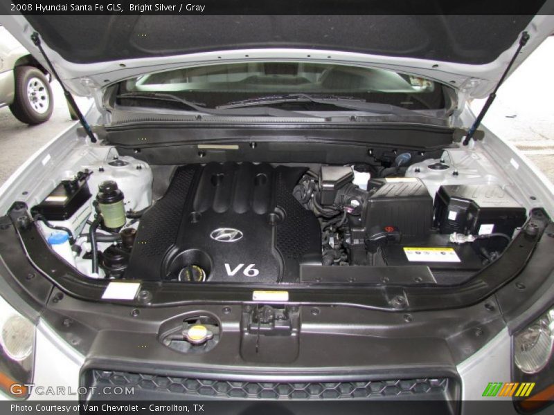 Bright Silver / Gray 2008 Hyundai Santa Fe GLS