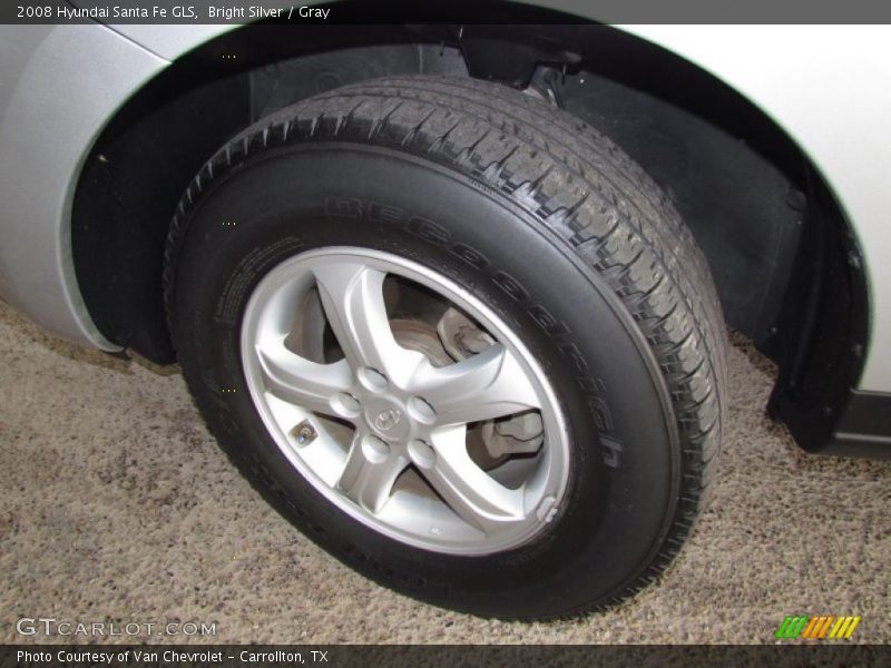 Bright Silver / Gray 2008 Hyundai Santa Fe GLS