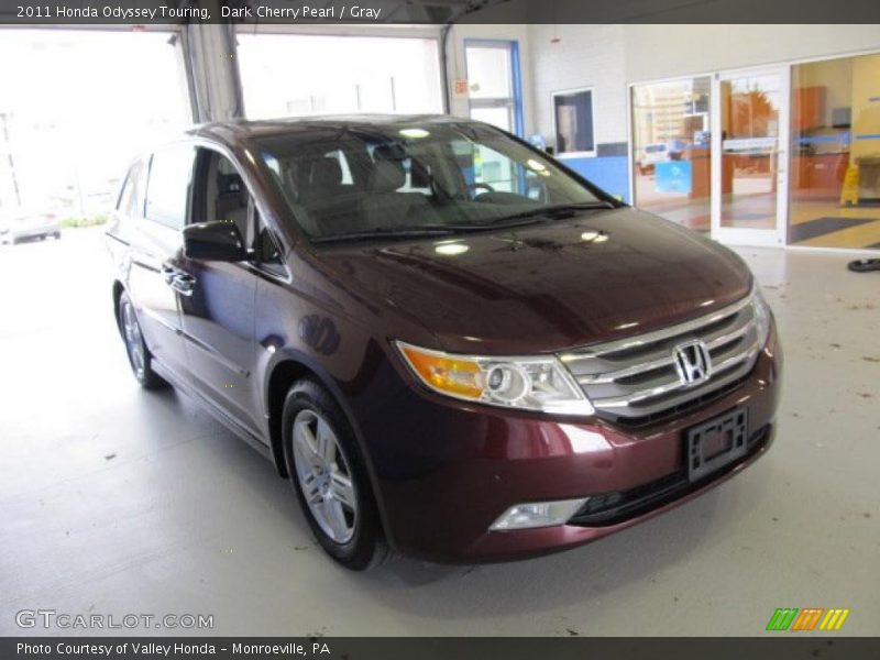 Dark Cherry Pearl / Gray 2011 Honda Odyssey Touring