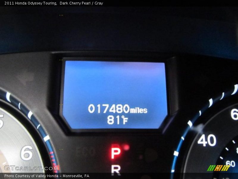 Dark Cherry Pearl / Gray 2011 Honda Odyssey Touring