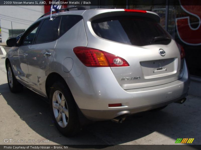 Brilliant Silver Metallic / Black 2009 Nissan Murano SL AWD